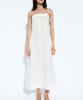 Masimodutti Linen Off-Shoulder Midi Dress