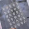 1pcs Nails Decoration Decals 5D Relief Nail Stickers Stamping Gold Silver White Adhesive Nail Art Stickers