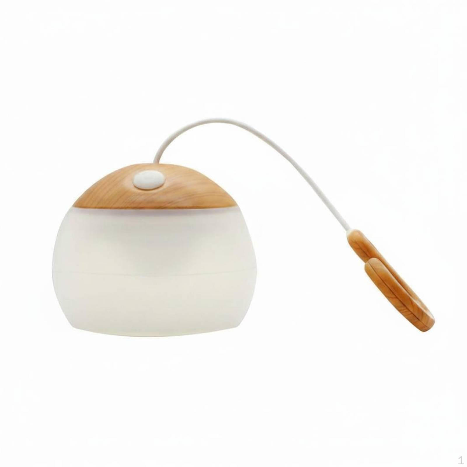 EnergyEfficient Camp Lantern Long Tent Ambient Light Portable Hanging for Campers Wood Walnut