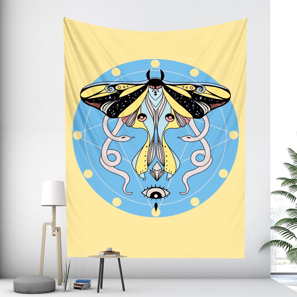 Vintage Botanic Floral Tarot Fluture Tapiserie Agățat Perete Vrăjitorie Decorare Hippie Boho Tapiserie Cameră Dormitor Home Decor