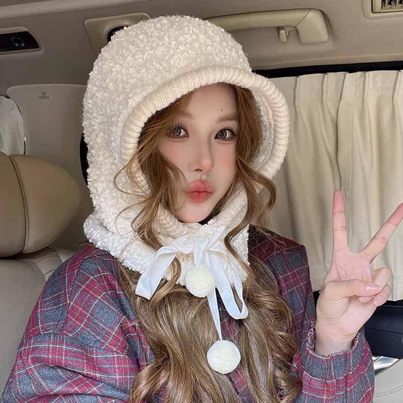 Autumn and winter new wool stacking knitted hat children's trend solid color versatile warm ear protector wool hat cold hat