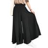 Ladies Fashion Wide Leg Pants Plus Size Women Solid Color Full Length Trousers Spring Autumn Band