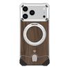 Legiertes Holzgehäuse für iPhone 17 Pro Max 17 Pro Hülle Magnetisch für Magsafe Holzständer Halter Mechanischer Verschluss Walnussschale Funda