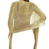 Women Shawl Sparkling Metallic Lightweight Scarf Wrap with Tassel Free Buckle Shimmering Finish Evening Wedding Formal Dress Stole