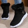 Mode Pluche Nepbont Warme Sneeuwschoenen voor Dames 2024 Winter Dikke Pluche Katoen Gewatteerde Schoenen Vrouw Antislip Casual Comfort Enkelboots