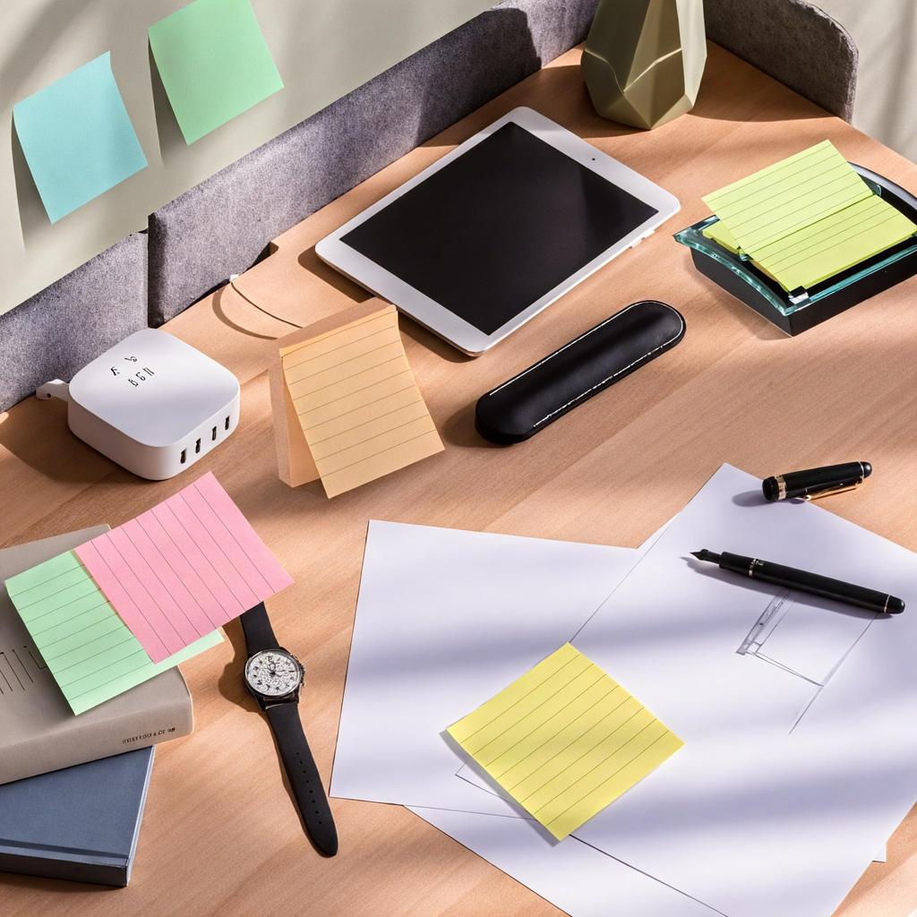 Lined Sticky Notes Self Adhesive Memo Pad Colorful Message Paper For Office School Supplies