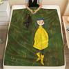 Coraline2 Flannel Blanket, High Quality Comfortable for All Seasons, Home Decor, Warmth and Comfort