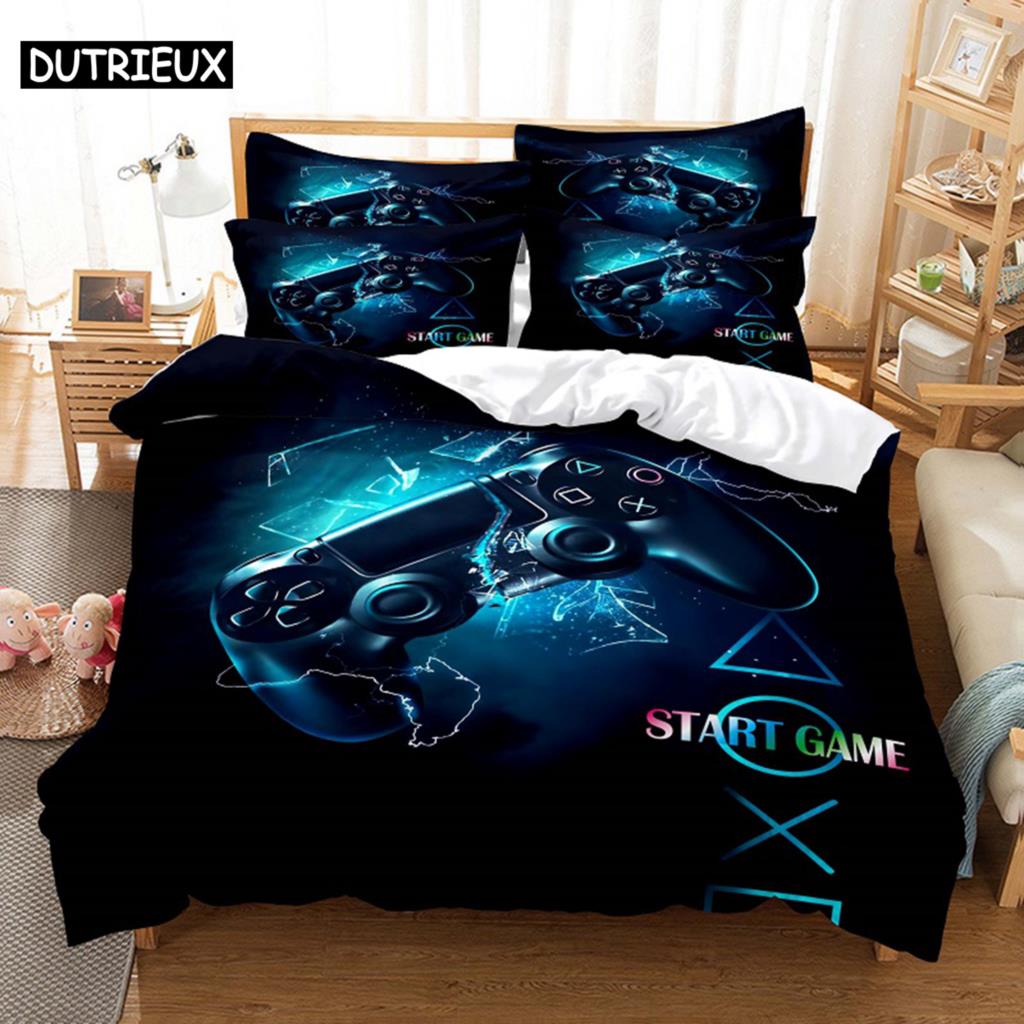 Comforter 3D Digital - Printed Game - Themed Queen - Sized With Fashionable Design For