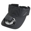 Sun Protection Cooling Fan Cap With Solar and Usb-Dark Grey