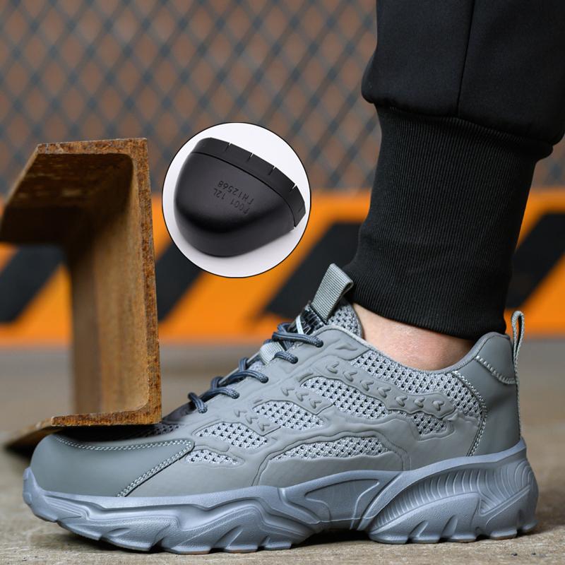 Breathable Mesh Safety Shoes Men White Protective Shoes For Men Women Work Sneakers Summer Lightweight Indestructible Shoes 2026