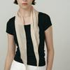 MAKE A TOAST SILKY SCARF BEIGE MBEFAC001BE