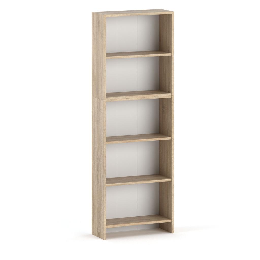 Sonoma Oak Office Bookcase 60 CM 5 Shelves Loft Toy Shelf