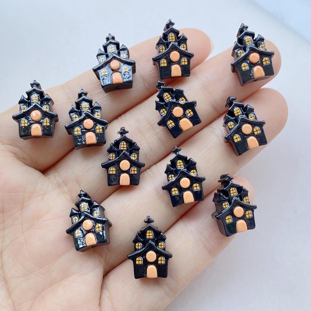 20 Pcs Cute Mini Halloween Bat Pumpkin Flat Back Resin Cabochons Scrapbooking DIY Jewelry Hairpin Craft Decoration Accessorie