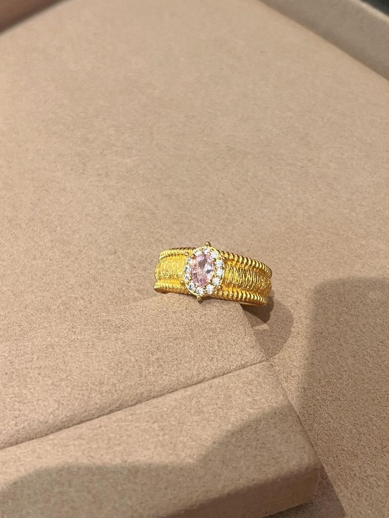 Same Pigeon Egg Blooming Chinese Ring Women'S High-End Sense Retro Temperament High-Value Ring