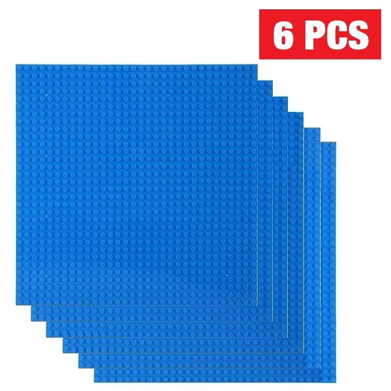 6PCS Classic Base Plate 32x32 16x32 Dots Baseplate Bricks DIY Assembly ABS Plastic Building Blocks Compatible Brand Figures City