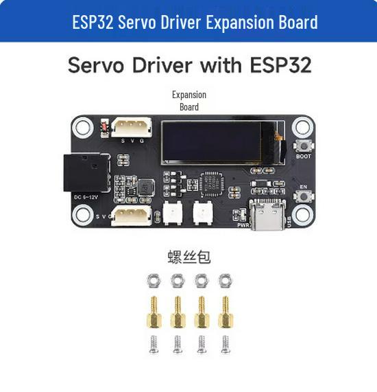 

ESP32 Servo Driver Board with Built-in WiFi, Bluetooth, and Serial Port for Remote Control and Debugging