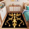 Golden Radiant Sword Design Patterned carpet, suitable as a non slip play mat for the living room and bedroom sofa
