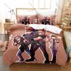 Cool Metal Family 3Pcs Bedding Set Cartoon Kpop Duvet Cover Pillowcase Bed Set Single Twin Full Queen King Size Home Bedroom Dec