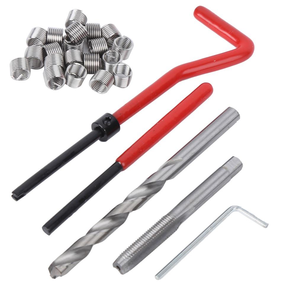 25Pcs M7x1 Threaded Insert Kit Metric Threading Tool  for Auto Parts and Processing Machinery