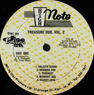 LP Record ARTHUR "DUKE" REID - Treasure Dub, Vol. 2 NONE High Note US Reggae, Ska & Dub Used
