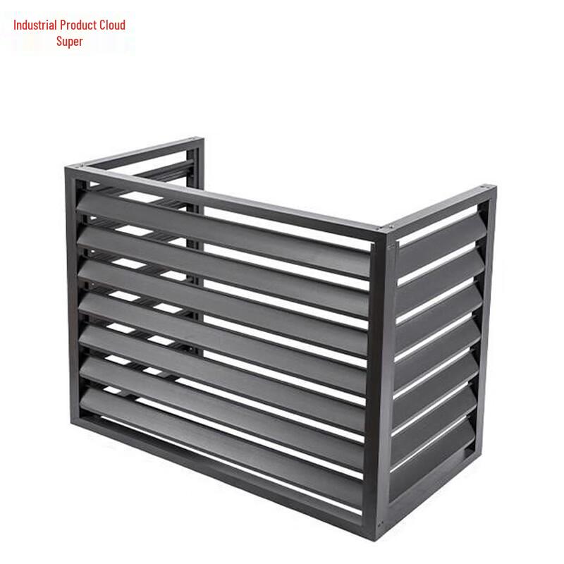 Louvered Aluminum Alloy AC Outdoor Unit Cover серый