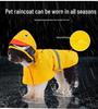 Universal Dog Raincoat with Foot Covers & Leash Access, Animal Design & Belly Wrap - Fits Small to Large Breeds
