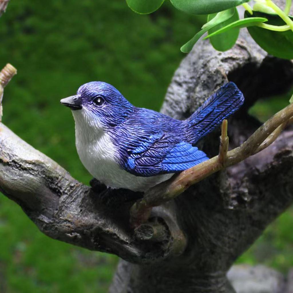 4pcs Mini Bird Nest Set Realistic Cute Resin Simulated Animal Set Funny Bird Figurines Ornament Crafts Gardening Decoration