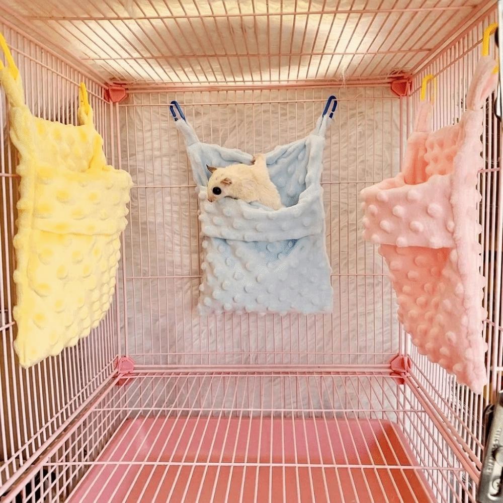 Hangable Sugar Glider Sleeping Bag Plush Rat Sleeping Bag Soft Hamster Hammock