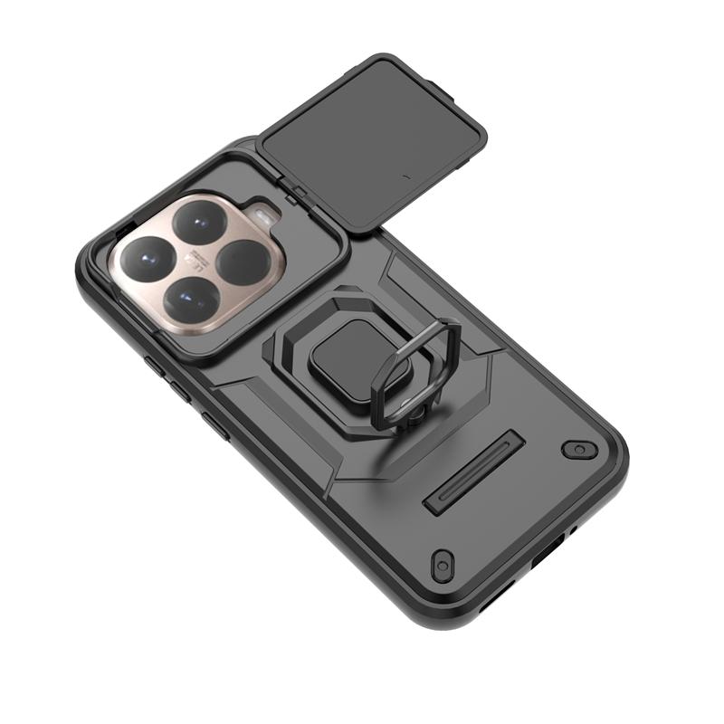 Push Window Phone Case For Xiaomi 15T Pro Ring Holder Magnetic Back Cover Xiaomi 15T Pro Case For Xiaomi 15T Pro Case 6.83 Inch