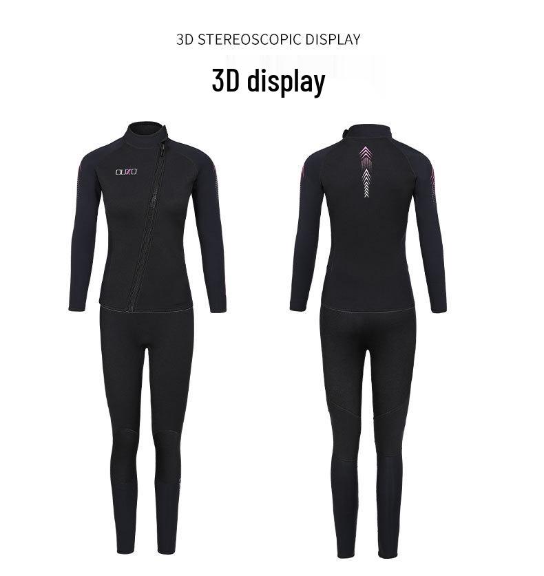 2025 Unisex 3mm Thickened Wetsuit for Snorkeling, Surfing & Diving – Warm, Cold-Proof, Split Long Sleeve Design
