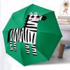 1PC Zebra Sunglasses Automatic Folding Umbrella Portable Collapsible 8-Rib Umbrella for All Seasons, Casual Outdoor Accessory, A45
