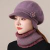 New Woman Winter Hat Ear Protection Warm Suit Plush Fur Lined Warm Hat For Female Casual Rabbit Fur Blend Knitted Cap