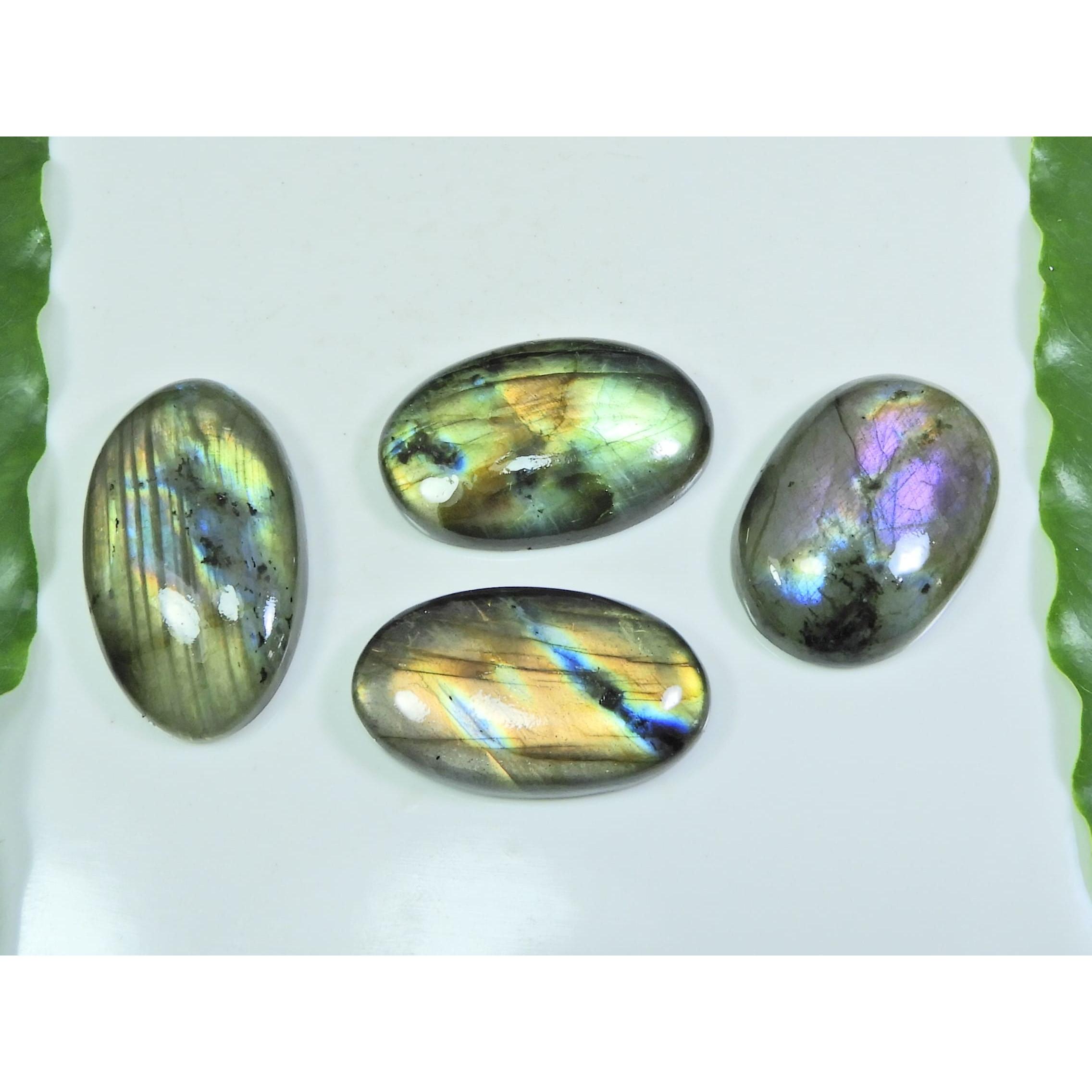 

20X35-23X40ММ Натуральный Мульти Фиолетовый Лабрадорит Овальный Кабошон Драгоценный Камень 4 Шт. LL-950