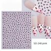 Brown Black Pink Colors Leopard Print Nail Stickers Self-Adhesive Nail Sliders  DIY Nail Decoration