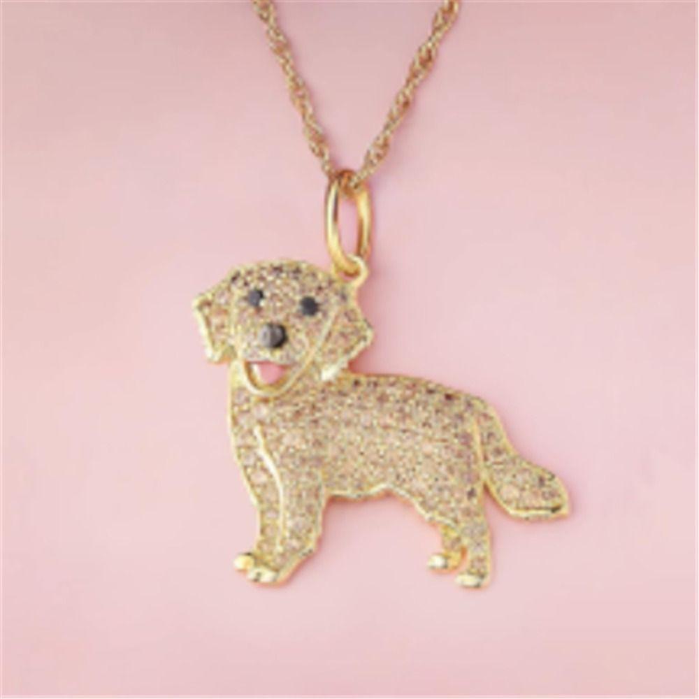 French Bulldog Pet Puppy Necklace Rhinestone Dog Necklace Exquisite Beagle Pendant Dog Lovers
