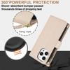 Lanyard Wrist Strap Wallet with Card Holder Kickstand Phone Case for iPhone 16 15 Pro Max Plus Shockproof Protective Cover