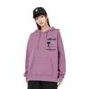 Li-Ning Steven Harrington Series Fun Print Fleece Warm Loose Pullover Hoodie Unisex hoodies Lavender AWDRF79-1