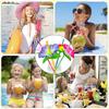 20Pcs/Bag Plastic Summer Birthday Beach Wedding Party Decoration Tropical Hawaii Flower Drinking Straws Luau Hawaiian Theme Party