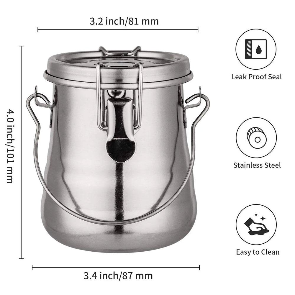 Oil painting brush washer stainless steel oil pot with removable porous filter sealed stainless steel paint brush cleaner
