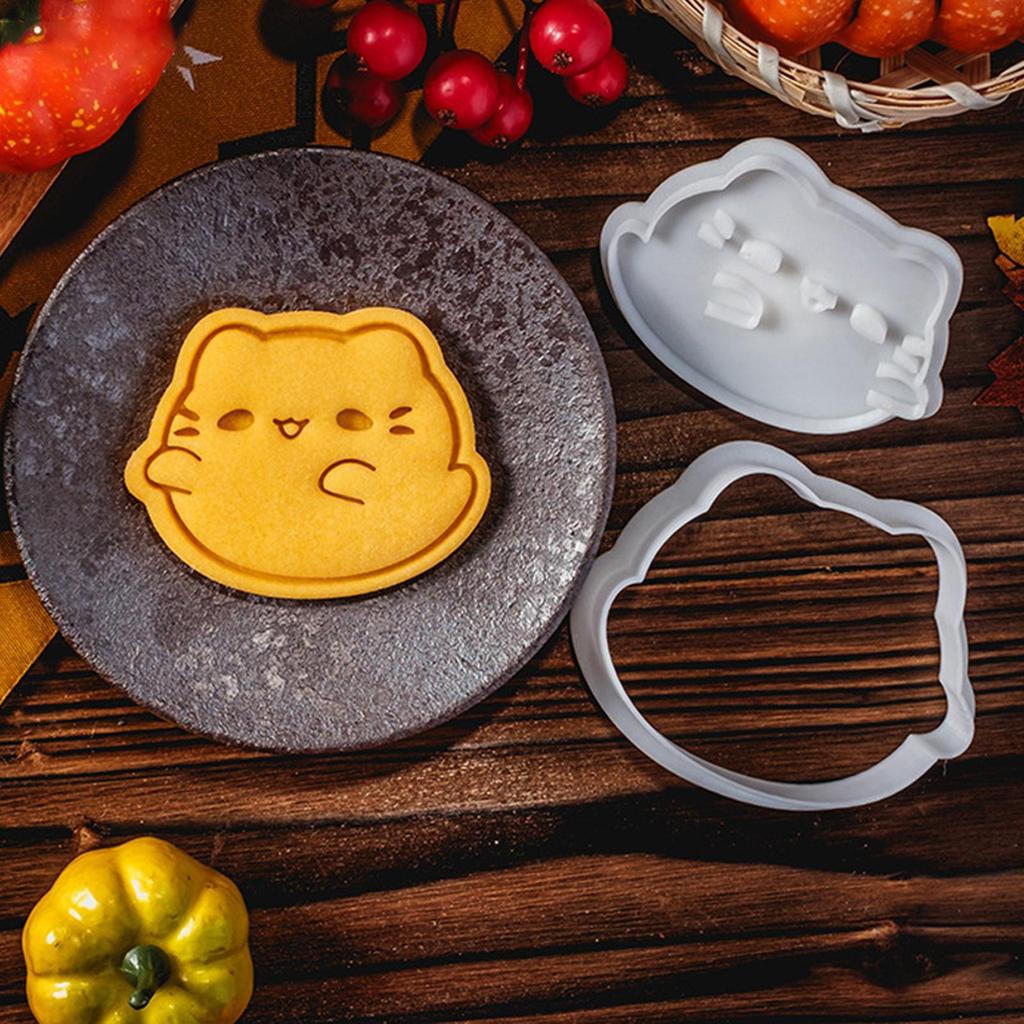 Halloween Ghost Cat Baking Cutters Kitchen Embossing Animal Moulds for Event Bakery Dough Cheese Chocolate Fondant Making