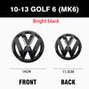 W125For VW Volkswagen Jetta MK5 Golf 1set Glossy Car Front Grill Badge Emblem Stickers Car Logo Accessories For Volkswagen MK6 MK4 M