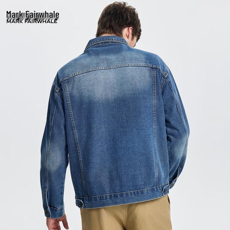 Mark Fairwhale Herren Multi-Taschen Jeansjacke