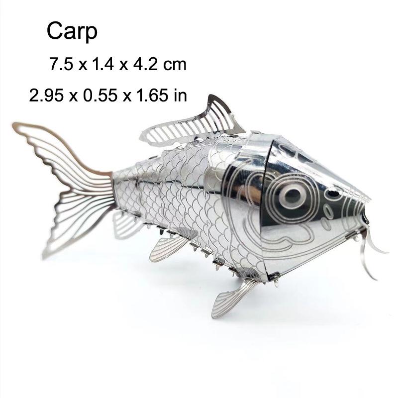 3D Metal Puzzle insect Animal Ladybug Mosquito Butterfly Carp Assembly Model DIY Manual Puzzle Jigsaw Toys For Kids Adult