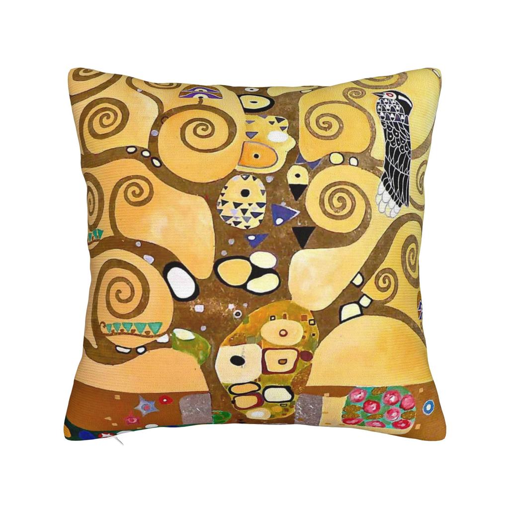 Gustav Klimt Freyas Pillowcase Polyester Cushion Cover Decorations Abstract Art Pillow Case Cover Home Square 45X45cm