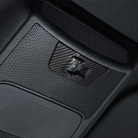 Rear Small Window Lift Panel Switch Covers Trim For Ford F150 2015+ Carbon Fiber