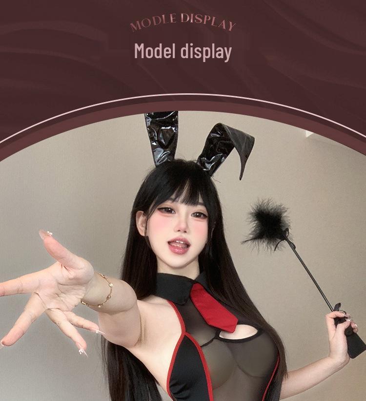 Passionate Temptation See-through Mesh Bodysuit Bunny Girl Quick Release Set