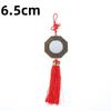 Chinese Feng Shui Yin Yang Bagua Mirror with Red Tassel Zodiac Carvings Housewarming Gift for Good Fortune Luck