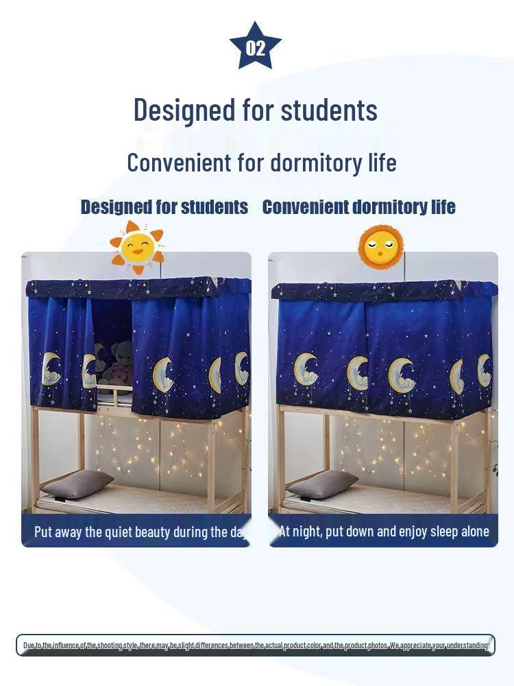 Blackout Bed Curtains for Dorm Bunks - Girls & Boys Privacy Enclosure