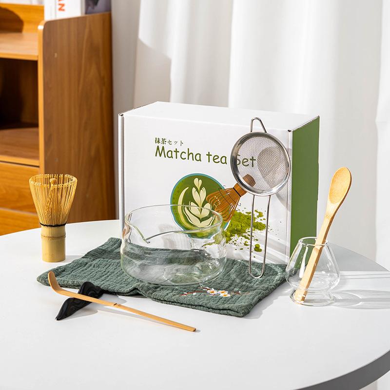 Potbelly Glass Matcha Matcha Bowl Heat-resistant Kung Fu Tea Set Accessories Ceremonial Matchas Mixing Bowl Kitchen tools