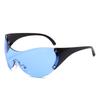 New YK sunglasses frameless one-piece European and American large round glasses fashionable large frame goggles personalized sunglasses